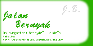 jolan bernyak business card